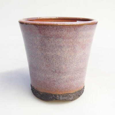 Ceramiczna miska do bonsai 8 x 8 x 8 cm, kolor różowy - 1