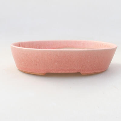 Ceramiczna miska bonsai 17 x 14 x 4 cm, kolor różowy - 1