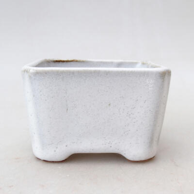 Ceramiczna miska bonsai 7,5 x 6 x 5 cm, kolor biały - 1