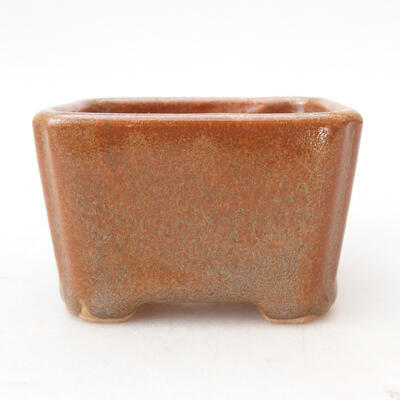 Ceramiczna miska bonsai 7,5 x 6 x 5 cm, kolor brązowy - 1
