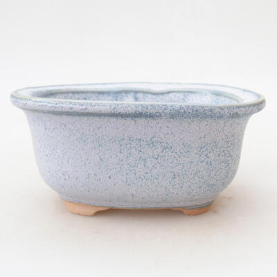 Ceramiczna miska bonsai 11,5 x 9 x 5,5 cm, kolor biało-niebieski - 1