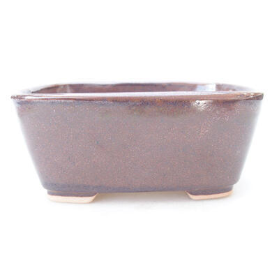 Ceramiczna miska bonsai 13 x 10 x 6 cm, kolor brązowy - 1