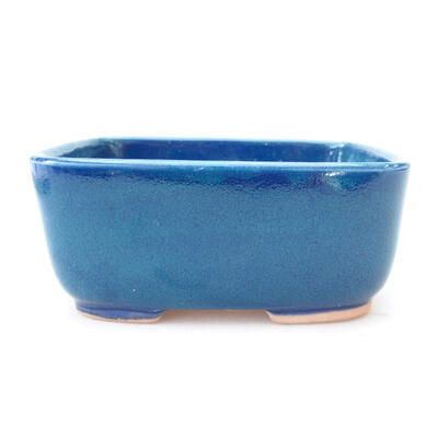 Ceramiczna miska bonsai 12 x 9,5 x 5 cm, kolor niebieski - 1