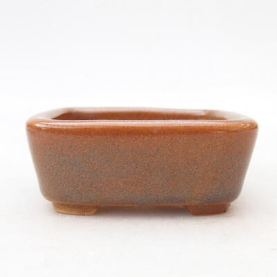 Ceramiczna miska bonsai 8 x 7 x 3,5 cm, kolor brązowy - 1