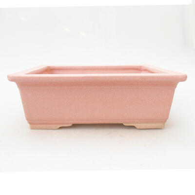 Ceramiczna miska bonsai 16 x 11,5 x 5,5 cm, kolor różowy - 1