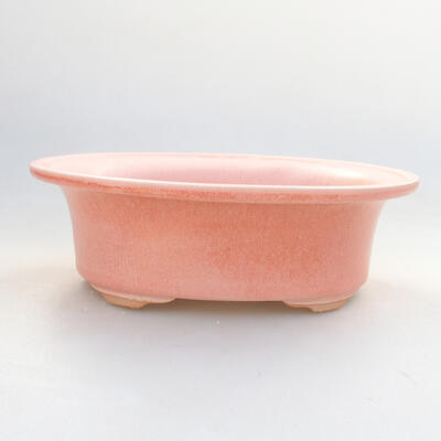 Ceramiczna miska bonsai 21,5 x 17 x 6 cm, kolor różowy - 1