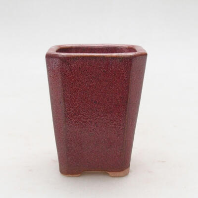 Ceramiczna miska bonsai 5,5 x 5,5 x 7 cm, kolor różowy - 1