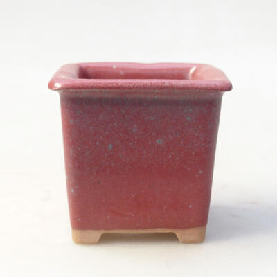 Ceramiczna miska bonsai 5,5 x 5,5 x 5,5 cm, kolor różowy - 1