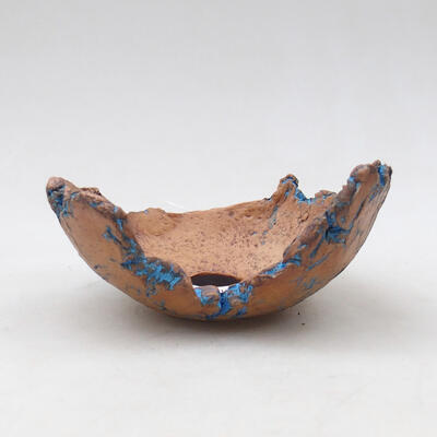 Ceramiczna muszla 9,5 x 8 x 5 cm, kolor naturalny niebieski - 1