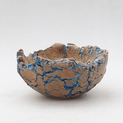 Ceramiczna muszla 9,5 x 9 x 5 cm, kolor naturalny niebieski - 1