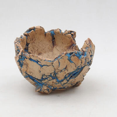 Ceramiczna muszla 9 x 8,5 x 7 cm, kolor naturalny niebieski - 1