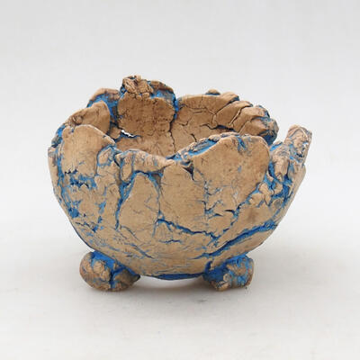 Ceramiczna muszla 9,5 x 8 x 6 cm, kolor naturalny niebieski - 1