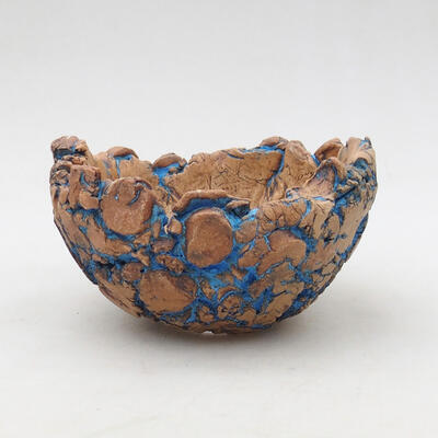 Ceramiczna muszla 10 x 9 x 5,5 cm, kolor naturalny niebieski - 1