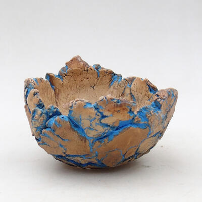 Ceramiczna muszla 9 x 8,5 x 5,5 cm, kolor naturalny niebieski - 1