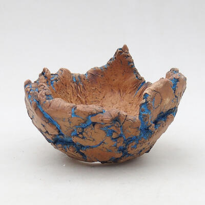 Ceramiczna muszla 9 x 8,5 x 7 cm, kolor naturalny niebieski - 1