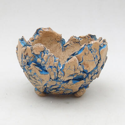 Ceramiczna muszla 9,5 x 9,5 x 6,5 cm, kolor naturalny niebieski - 1