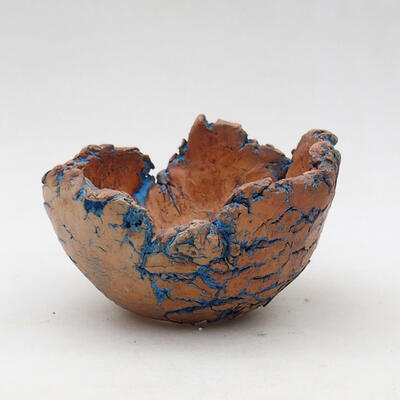 Ceramiczna muszla 9,5 x 8,5 x 5,5 cm, kolor naturalny niebieski - 1