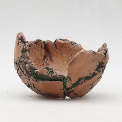 Ceramiczna muszla 8,5 x 7,5 x 6,5 cm, kolor naturalna zieleń - 1