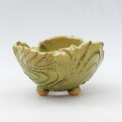 Ceramiczna muszla 9 x 8,5 x 6 cm, kolor zielony - 1
