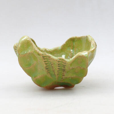 Ceramiczna muszla 8,5 x 8,5 x 6 cm, kolor zielony - 1