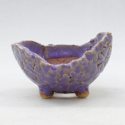 Ceramiczna muszla 9,5 x 9 x 6,5 cm, kolor fioletowy - 1