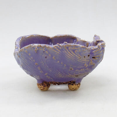 Ceramiczna muszla 9,5 x 8,5 x 6 cm, kolor fioletowy - 1