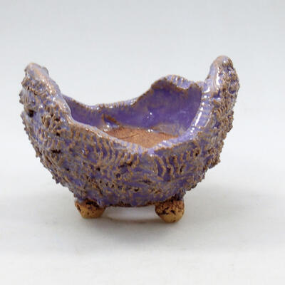 Ceramiczna muszla 9 x 8,5 x 7 cm, kolor fioletowy - 1