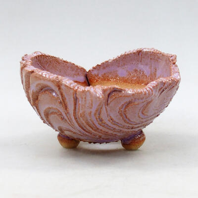Ceramiczna muszla 9 x 9 x 5,5 cm, kolor fioletowy - 1