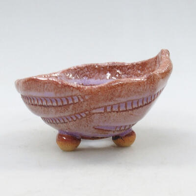 Ceramiczna muszla 8,5 x 8 x 5 cm, kolor fioletowy - 1