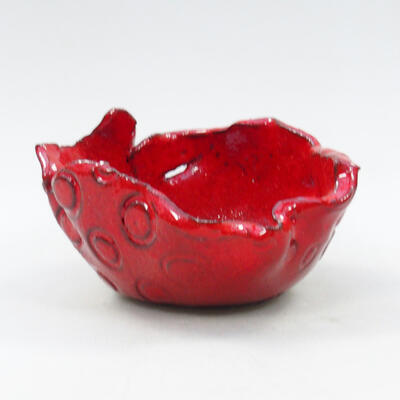 Ceramiczna muszla 8,5 x 8 x 4,5 cm, kolor czerwony - 1