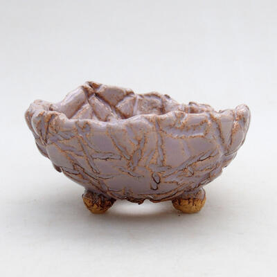 Ceramiczna muszla 9 x 9 x 5 cm, kolor różowy - 1