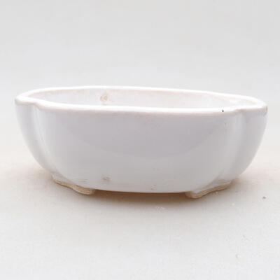 Ceramiczna miska bonsai 10 x 8,5 x 3 cm, kolor biały - 1