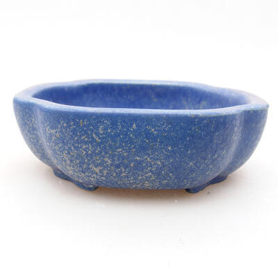 Ceramiczna miska bonsai 10 x 8,5 x 3 cm, kolor niebieski - 1