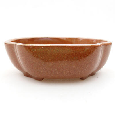 Ceramiczna miska bonsai 10 x 8,5 x 3 cm, kolor brązowy - 1