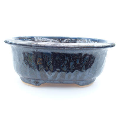 Ceramiczna miska bonsai 14 x 11 x 5,5 cm, kolor niebieski - 1