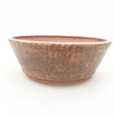 Ceramiczna miska bonsai 17 x 17 x 6,5 cm, kolor brązowy - 1