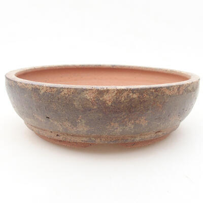 Ceramiczna miska bonsai 18 x 18 x 5,5 cm, kolor brązowy - 1