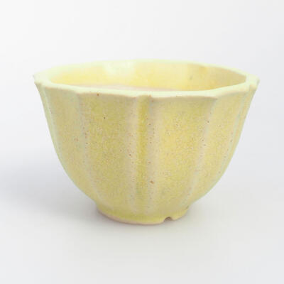 Ceramiczna miska bonsai 5 x 5 x 3,5 cm, kolor żółty - 1
