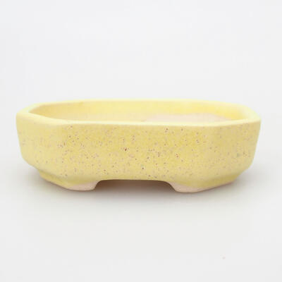 Ceramiczna miska bonsai 5,5 x 4 x 1,5 cm, kolor żółty - 1