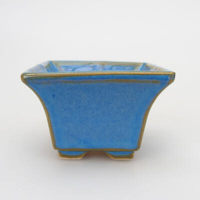 Ceramiczna miska bonsai 5,5 x 5,5 x 4 cm, kolor niebieski - 1