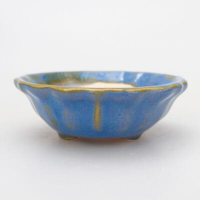 Ceramiczna miska bonsai 5 x 5 x 2 cm, kolor niebieski - 1