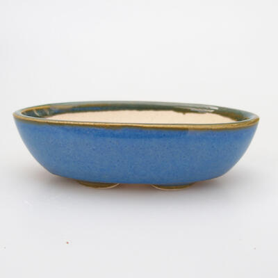 Ceramiczna miska bonsai 7 x 3,5 x 2 cm, kolor niebieski - 1
