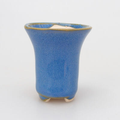 Ceramiczna miska bonsai 3 x 3 x 3,5 cm, kolor niebieski - 1