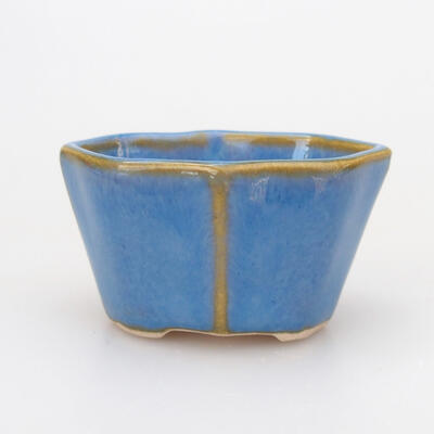 Ceramiczna miska bonsai 4,5 x 3 x 3 cm, kolor niebieski - 1
