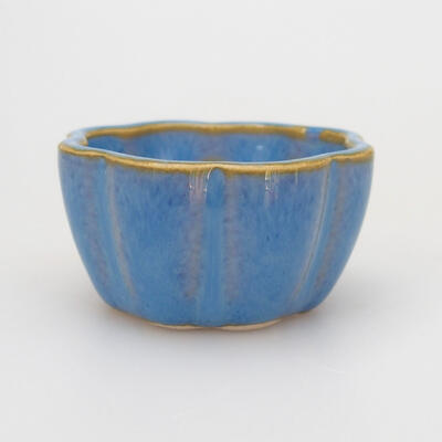 Ceramiczna miska bonsai 4 x 4 x 2 cm, kolor niebieski - 1