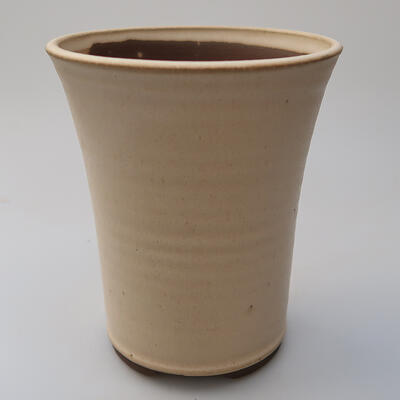 Ceramiczna miska do bonsai 14 x 14 x 16 cm, kolor beżowy - 1