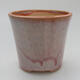 Ceramiczna miska bonsai 10 x 10 x 9 cm, kolor różowy - 1/3