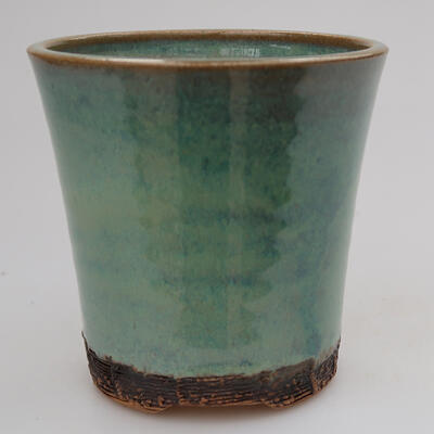 Ceramiczna miska bonsai 9,5 x 9,5 x 9,5 cm, kolor zielony - 1