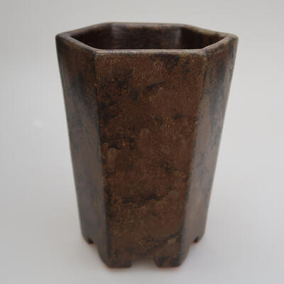 Ceramiczna miska bonsai 13 x 11 x 16,5 cm, kolor szary - 1