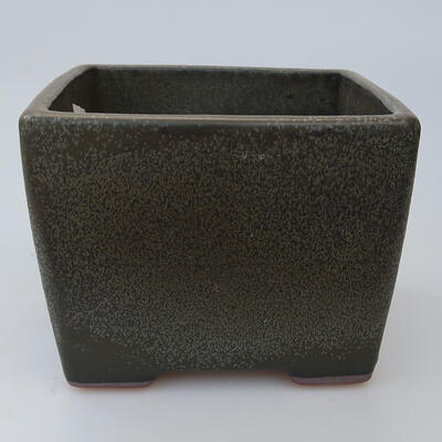 Ceramiczna miska bonsai 11 x 11 x 8,5 cm, kolor szary - 1